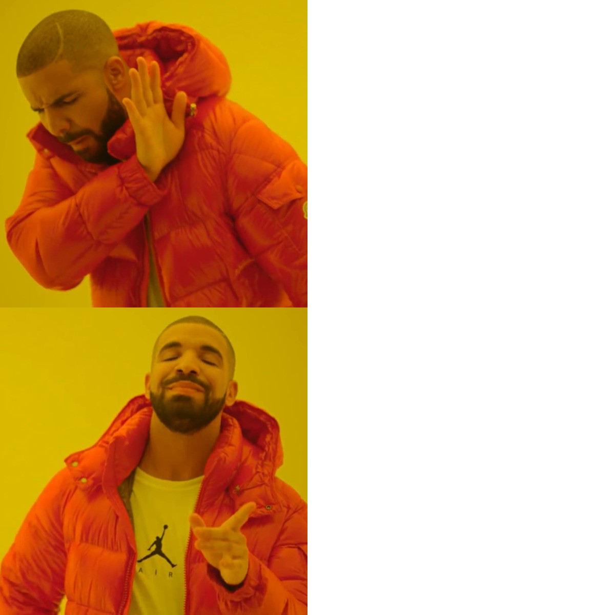Drake Hotline Bling meme about Lyka
