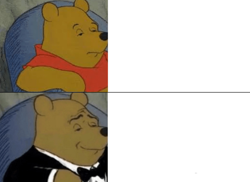 Tuxedo Winnie The Pooh meme about Lyka